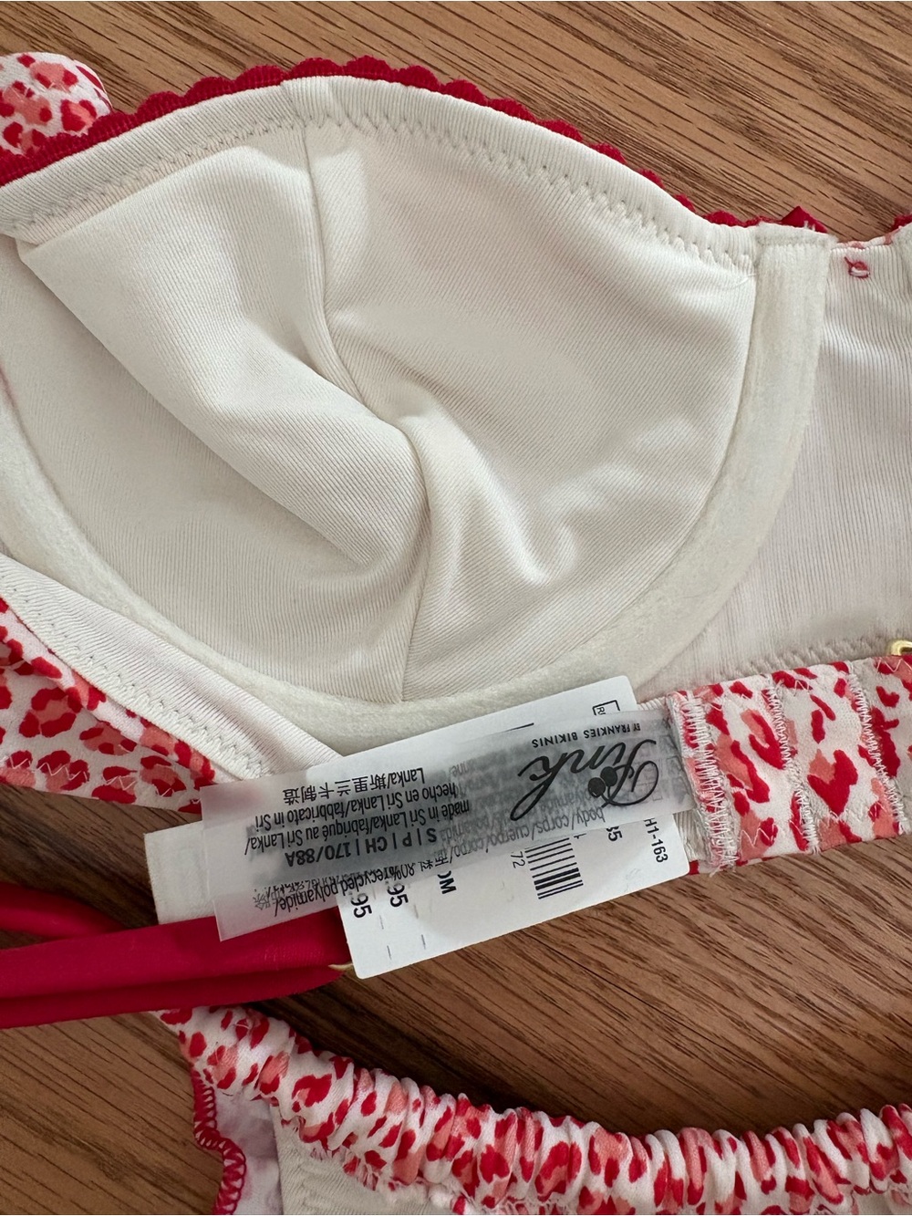 Frankie's Bikinis Red and White Leopard Print Two-Piece Bikini - Picture 3 of 3